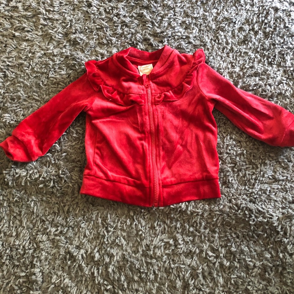 Red sweat suit